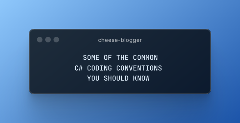 C# coding conventions